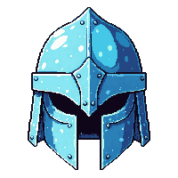 frost ice helm  enchanted glowing