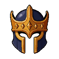 golden king crown helm  cursed dark aura