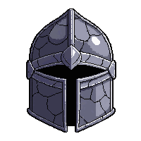 iron knight helm  cracked damaged
