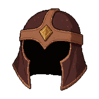 leather ranger hood  rusty ancient