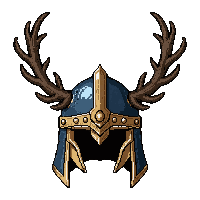 nature antler helm  battle worn dented