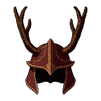 nature antler helm  rusty ancient