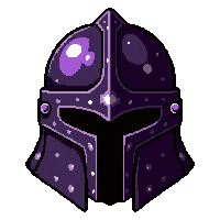 obsidian dark helm  enchanted glowing