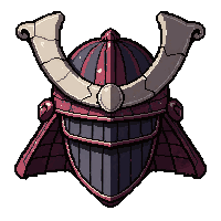 samurai kabuto  cracked damaged