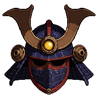 samurai kabuto  enchanted glowing