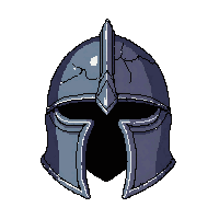 silver winged helm  cracked damaged