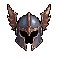 silver winged helm  ornate decorated
