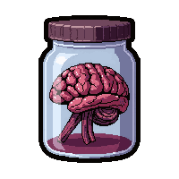 brain in jar  freshly prepared