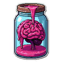 brain in jar  leaking dripping