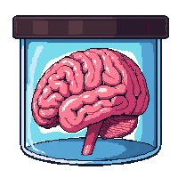 brain in jar  mysterious unlabeled