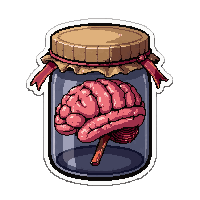 brain in jar  wrapped in cloth