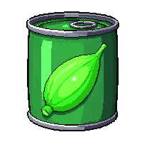 canned food rusty  glowing sickly green