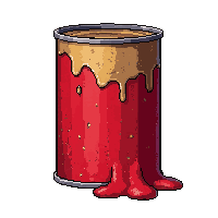 canned food rusty  leaking dripping