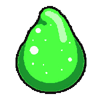 cursed candy  glowing sickly green
