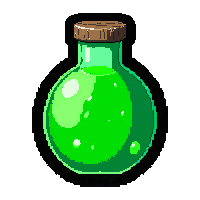 elixir of shadow  glowing sickly green