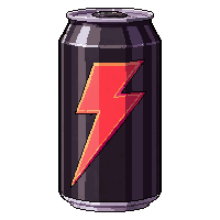 energy drink can  bubbling fizzing