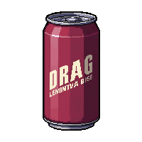 energy drink can  half empty used