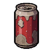 energy drink can  moldy decayed