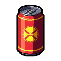 energy drink can  radioactive glow