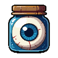 eyeball in jar  expired and old