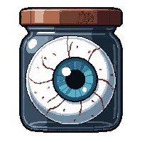 eyeball in jar  freshly prepared