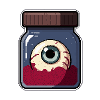 eyeball in jar  warm steaming