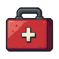 first aid kit  blood stained