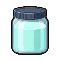 healing salve jar  crystal clear pure