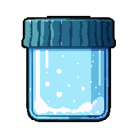 healing salve jar  frozen cold