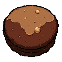 holy communion wafer  murky brown bubbling