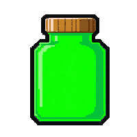morphine vial  glowing sickly green