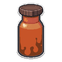 morphine vial  murky brown bubbling
