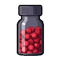 mysterious pill bottle  cracked container