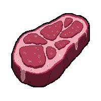 raw meat chunk  dusty forgotten