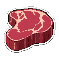 raw meat chunk  freshly prepared