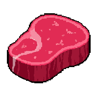 raw meat chunk  half empty used