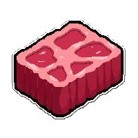 raw meat chunk  radioactive glow