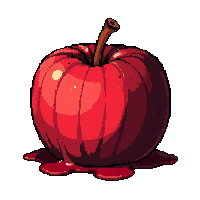 rotten apple fruit  leaking dripping
