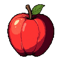 rotten apple fruit  radioactive glow