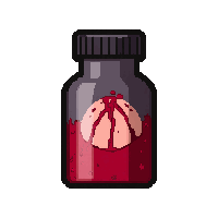 smelling salts bottle  blood stained