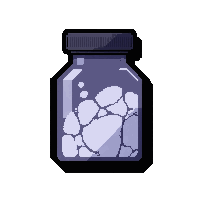 smelling salts bottle  cracked container