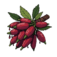 strange herb bundle  blood stained