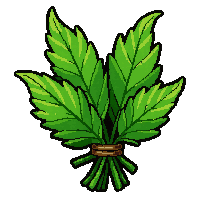 strange herb bundle  glowing sickly green