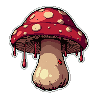 strange mushroom  leaking dripping