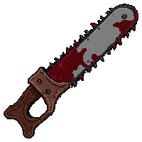 bone saw jagged  blood splattered
