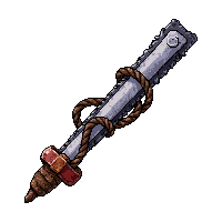 bone saw jagged  chained and locked