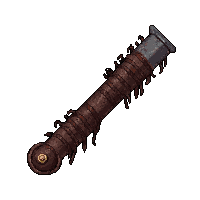 bone saw jagged  wrapped in bandages