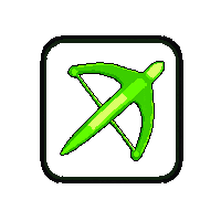 crossbow silver bolts  glowing eerie green
