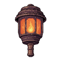 haunted lantern  leather wrapped hilt