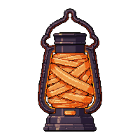 haunted lantern  wrapped in bandages